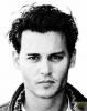 johnny depp portrait b and w